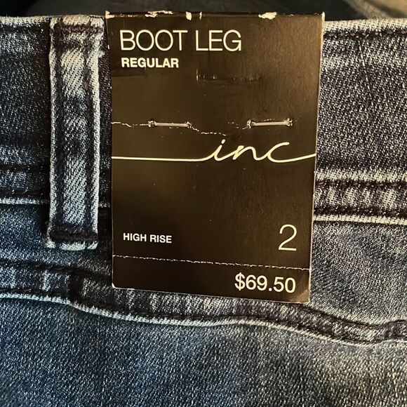 INC High Waist Button Fly Bootleg Jeans - Picture 9 of 9